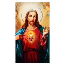 Jesus Christ Microfiber Bath Towel - Soft And Absorbent - Yellow - View 3