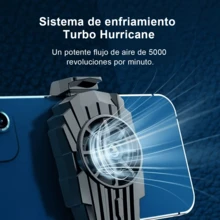 Enfriador para teléfonos gaming, enfriador para teléfonos móviles, almohadilla de refrigeración de doble ventilador de gran superficie, enfriador para teléfonos con doble batería, enfriador para mandos, ventilador de refrigeración universal para teléfonos, enfriador para teléfonos dedicado a la transmisión en directo, apto para dispositivos Android e iOS, sistema de refrigeración por aire. - Negro - Ver 5