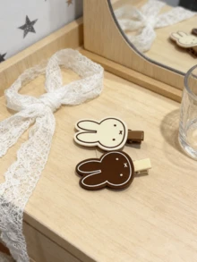 Bộ kẹp tóc hình thỏ dễ thương - Thiết kế đơn giản, ngọt ngào và độc đáo, phù hợp với kiểu tóc hàng ngày, là bộ sưu tập tuyệt vời cho học sinh, các cô gái trẻ và phụ nữ, cũng là món quà đáng yêu dành cho người thân/bạn bè. - Kẹp tóc hai màu đầu to - Xem 6