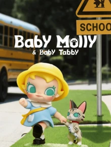 Pop Mart Labubu POPMART Molly & Tobby Series Blind Box Figurine, 12 figurine obișnuite + 1 secretă, drăguțe modele de viață cotidiană și prietenie cu pisici însoțitoare, expresii ciudate, jucărie de colecție pentru fanii POPMART, iubitori de pisici, cadou perfect pentru prieteni și iubiți - Multicolor - Vizualizare 2