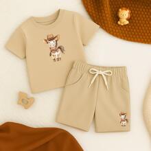 Bege (camiseta) e Bege (short)