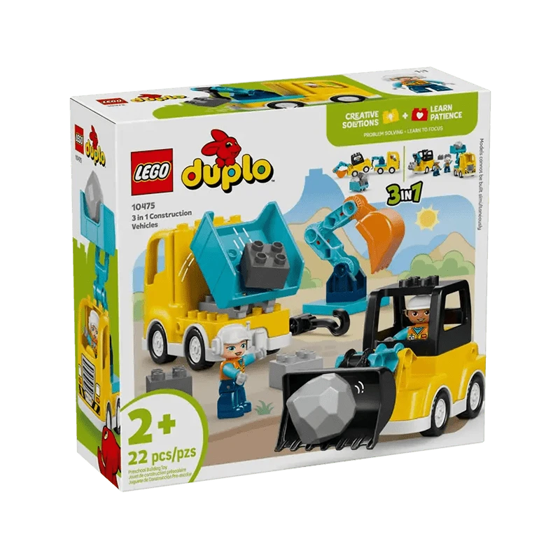 LEGO Large Building Blocks 10475 3-In-1 Construction Vehicle Duplo Series Large Particle Toy - 10475 - View 1