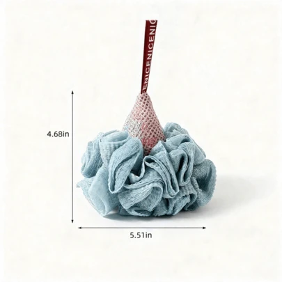 Ice Cream Large Bath Ball, High-End Non Scattering Bath Flower Ball, Soft Foaming, Scrubbing, Back Rubbing, Multi-Color Optional Bath Flower, Durable And Hanging