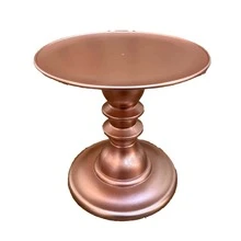 Mosaic Plate With Turned Base, 19.5 X 22 Cm, Decorative, ABS Plastic - Oro rosa - Ver 4