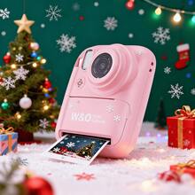 W&O Instant-Print Digital Camera, 1080P HD Video & 2.4" Screen​ - Includes 3 Paper Rolls & Self-Take Function. The Perfect Gift For Valentine's Day, Christmas, Travel, And Weddings. - 粉色 - 查看 1