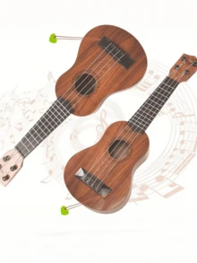 A Mini Guitar, Ukulele (Pick Included As A Gift). This Mini Guitar Instrument Is Ideal For Beginners And Serves Perfectly As A Ukulele Practice Instrument. Equipped With 4 Guitar Strings, It Produces Clear And Crisp Sound. It Is The Perfect Gift Choice – A Musical Present That Is Portable, Stylish, And Lightweight. - Multicolor - View 3