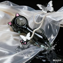 Black Cat Glass Deco&Art – Adorable & Purr-Fectly Stylish, Cute&Pretty Decor, Christmas Gift - màu đen - Xem 6