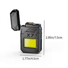 Encendedor Luminoso Impermeable con Linterna 3 Modos, Recargable - Negro - Ver 2