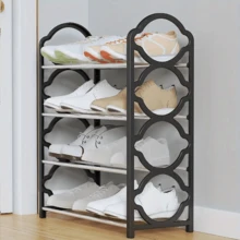 One Four-Tier Multi-Functional Shoe Rack/Storage Shelf For Entryways And Shoe Storage.Space-Saving Floor Design,Easy To Install, Durable And Rust-Proof. Suitable For Bedroom,Bathroom, Entryway, Hallway,Bedroom, Dormitory, And Living Room Shoe Storage - Multicolor - View 5