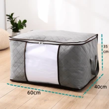 Organizer Bag For Blanket, Large Wardrobe Organizer Box For Coats, Dustproof And Moisture-Proof Clothes Box. - 1 Unit - View 3