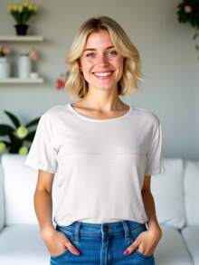 Customized Loose T-Shirt With Text & Graphics, Personalized Family Reunion, Group Outfit, Customize Your Text & Photos/Couples/Family/Pets/Friends, Music Festival Outfit, Autumn Tops, Women Tops, Autumn Wear, White Tops, Holiday Gift, Valentine's Day Gift, Anniversary Gift, Wedding Gift, Best Friend Gift, Music Festival Women Apparel - White - View 9