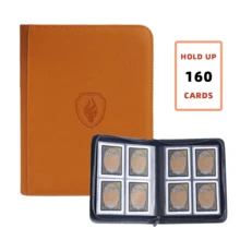 160 Card Capacity | 3" X 4" Card Binder | Double-Sided 4-Pocket Album 20 Pages | PU Leather Zipper Portfolio Suitable For TCG/MTG/Sports Cards - Multicolor - View 13