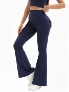 3PCS  Womens Fashion Casual Minimalist Butt-Lifting Peach Shaping Elegant Streetwear Retro Slimming Low-Key Luxury Playful Cute Youthful Campus Classic Leg-Lengthening Romantic Simple Three-Piece Set Energetic High-End Maillard Body-Hugging High-Waisted Versatile Multi-Colored Flared Pants ,Workout Running Leggings ,Gym Work Pants, Exercise, Cycling,Yoga - 3 màu (Đen + Nâu cà phê + Xanh navy) - Xem 7