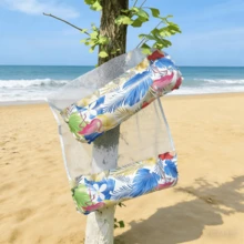 2件装成人吊床式多功能充气游泳池漂浮垫，加厚PVC防水漂浮躺椅，树叶印花设计 - 彩色 - 查看 21