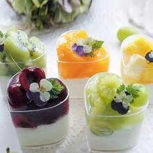 50/30/25/10pcs Heart-Shaped Transparent Cups With Hollow Heart Design - Reusable, Leak-Proof, Shatterproof Dessert Cups, Suitable For Weddings, Valentine's Day, Parties, Etc. - Elegant Tiered Serving Tray For Parfaits, Yogurt, Ice Cream, Fruits - Durable PS Material, Hand Wash Only, Ideal For Home, Travel And Outdoor Activities - Transparent - View 5