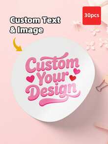 1-180pcs Customized Personalized Labels - Waterproof Transparent Stickers, Can Print Any Design, Image, Logo And Text, Thank You Labels And Business Seals, Suitable For Gift Packaging, Laptops, Books, Boxes, Ideal For Giving To Family, Friends, Colleagues, Teachers, Also Suitable For New Year, Back To School Season And Daily Use. - Multicolor 2 - View 62