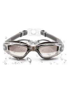 带耳垫的防雾游泳镜 - 大镜框、快速调节硅胶带、防雾高品质、宽视野 - 适合成人、游泳、泳池、海滩、比赛和休闲 - 兼容眼镜/隐形眼镜 - 耐用，适合日常和特殊场合 - 彩色 - 查看 14