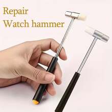 KLONKEE 1pc/3pcs Mini Dual-Head Jewelry Hammer, Suitable For Watch Repair, Woodworking, DIY, Jewelry Making And Leather Crafts, Durable Iron Alloy And Plastic Structure Small Craft Hammer - Black and White - View 9