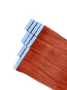 12-24英寸迷你胶带式真人发接发，直发，10片装，机器接发，Remy真人发，隐形胶带接发