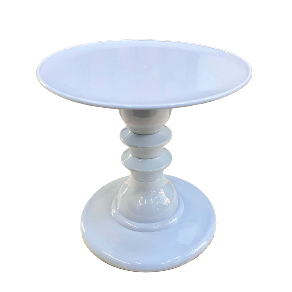 Mosaic Plate With Turned Base, 19.5 X 22 Cm, Decorative, ABS Plastic - Candy Blue - View 1