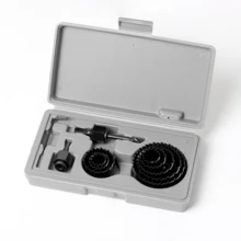 11件套开孔器工具组，尺寸19-64毫米，适用于木材、金属、合金，带工具箱 - 彩色 - 查看 9