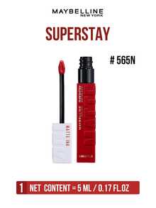 Maybelline 美寶詩 Super Stay 啞光液態唇膏 #565N 5ml，超高顯色度，持久顯色，濃郁啞光妝效，易於勾勒唇形，淡淡香草味，易於塗抹，適合所有膚色 - 美寶蓮巨持色 霧面液體唇膏 565N - 查看 12