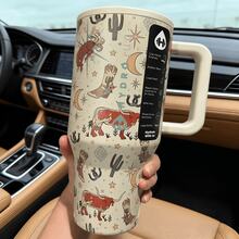 40oz Vacuum Insulated Tumbler Stainless Steel Insulated Water Bottle VacuumHydrojug Thermal Flask For Women Men For Cold Hot Cup - Multicolor - View 13