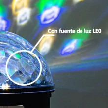 Bola de discoteca USB, bola de discoteca, proyector multifuncional de bola mágica de cristal para interiores, luz decorativa con forma de bola de discoteca, mini bola mágica de cristal, alimentación por USB, material ABS, construcción resistente y duradera, ligera y portátil, adecuada para fiestas, karaoke, coches y decoraciones de cumpleaños. - Negro - Ver 10