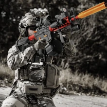 Set de pistola de juguete para adolescentes, fabricado con material ABS de alta calidad, ideal para deportes al aire competición. Un regalo ideal para niños, fácil de armar y que desarrolla habilidades prácticas. Incluye todos los accesorios e instrucciones. Envío gratuito a todo México. Material duradero. Una excelente opción para regalar en Navidad. - Negro - Ver 6