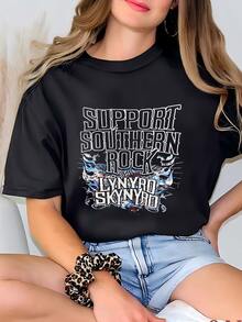Womens Vintage 2000sTshirt Size L T-shirt - Negro - Ver 2