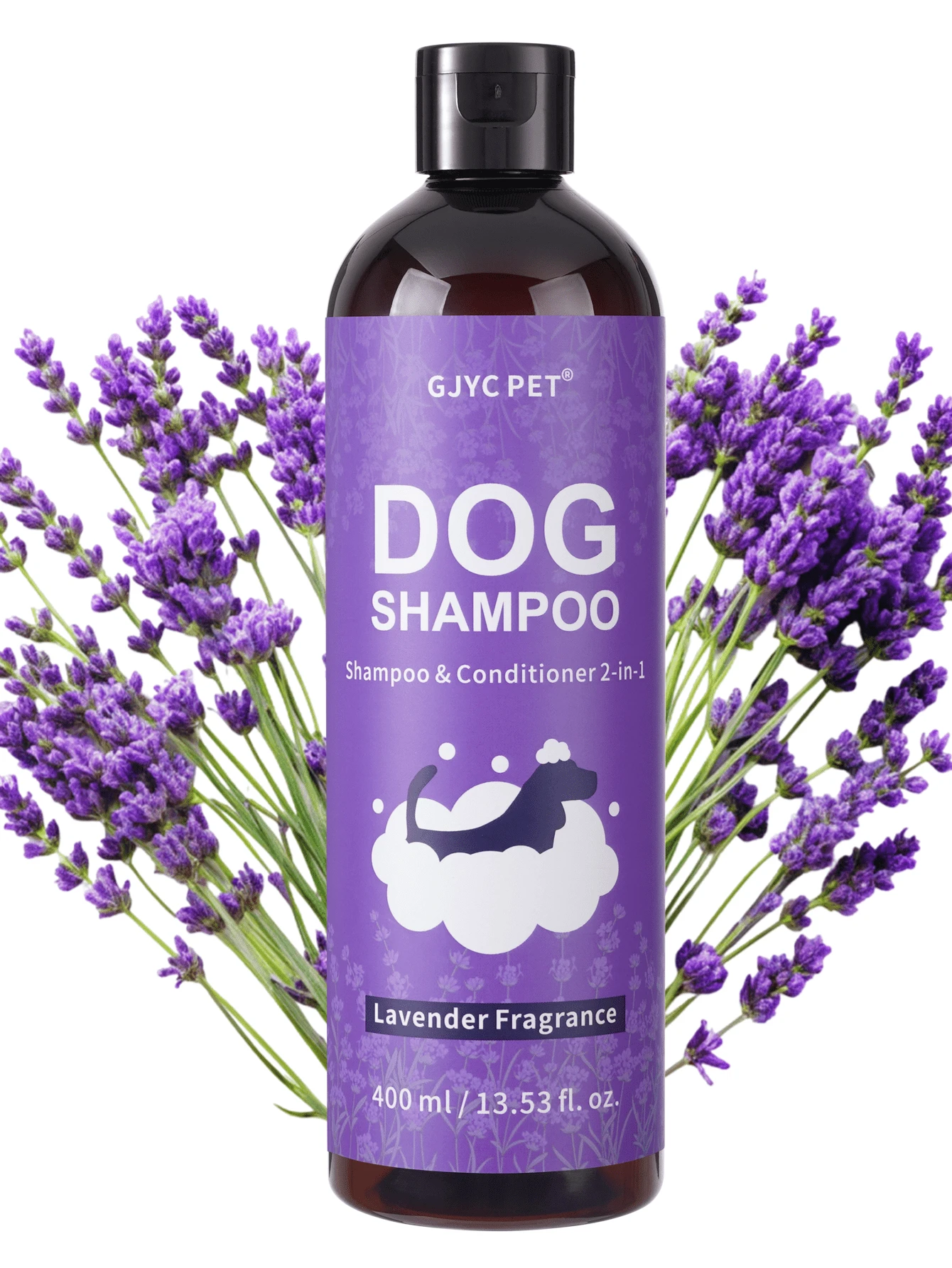 GJYC PET 2-In-1 Dog Shampoo & Conditioner With Lavender Fragrance, Soothing & Refreshing Formula, Infused With Captivating Lavender Scent For A Delightful Bathing Experience, Promoting Healthy And Shiny Coat For Your Beloved Pets - Purple - View 1