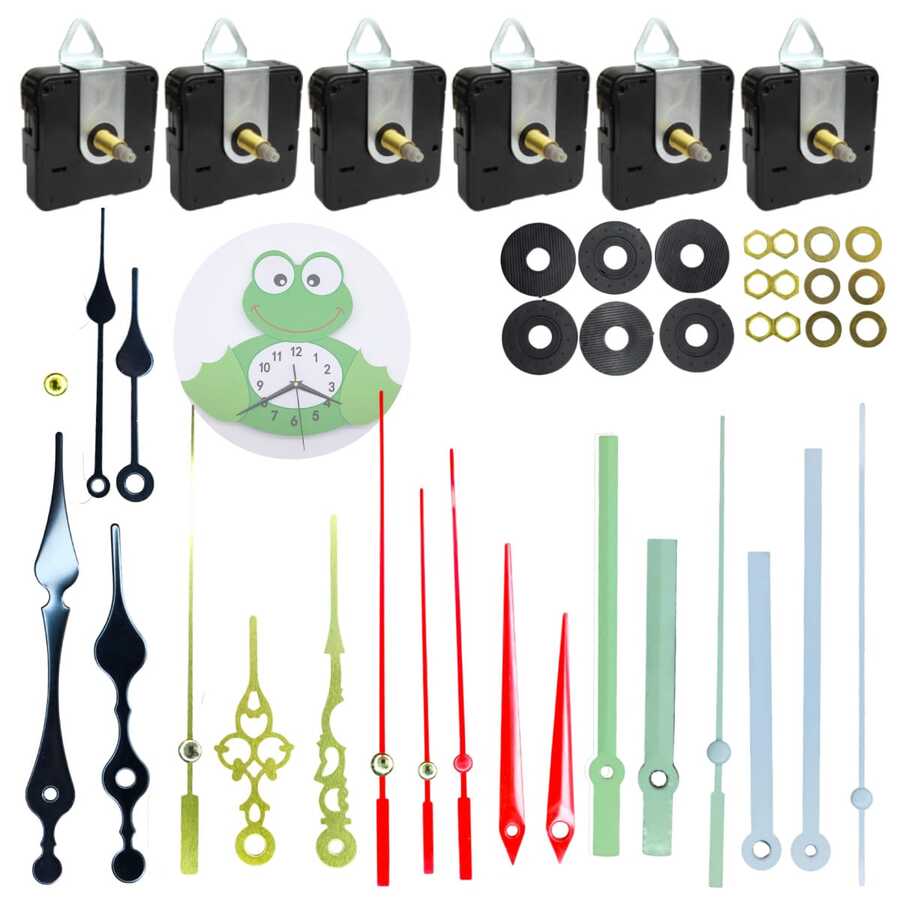 Vmingo 6 Juegos Mecanismo Para Reloj Quartz Movimiento Silencioso - Negro - Ver 1