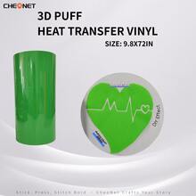 Vinilo de transferencia de calor 3D - Vinilo 3D navideño, adecuado para ropa DIY, patrones de silueta y varios usos, material decorativo de colores mixtos - Multicolor - Ver 81