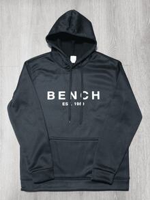 男士休闲卡通长椅字母印花抽绳卫衣和抽绳运动裤套装