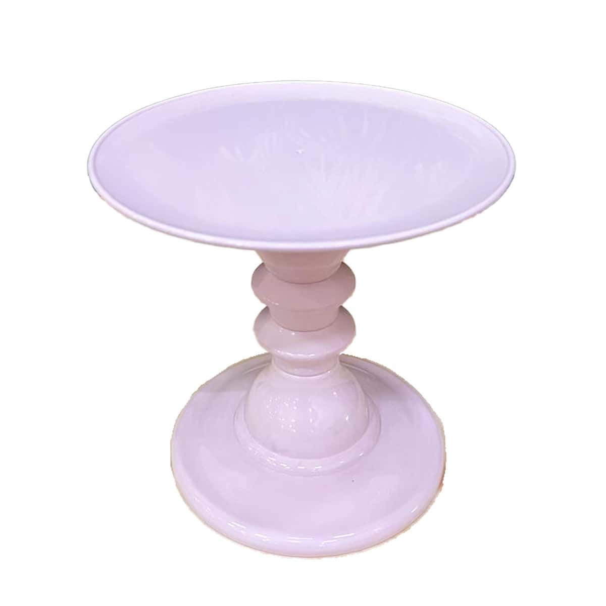 Mosaic Plate With Turned Base, 19.5 X 22 Cm, Decorative, ABS Plastic - Candy Pink - View 1