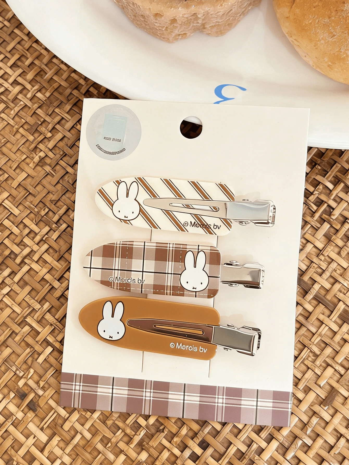 Bộ kẹp tóc/móng vuốt sọc nâu cổ điển - Được trang trí bằng thiết kế tai thỏ dễ thương, phong cách ngọt ngào, độc đáo, phù hợp với kiểu tóc hàng ngày, một bộ sưu tập tuyệt vời dành cho học sinh, các cô gái trẻ và phụ nữ, cũng là một món quà tuyệt vời dành cho người thân yêu/bạn bè.