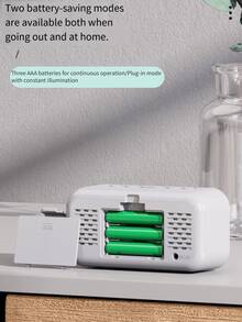 1 件全新简约 LED 电子闹钟，学生壁挂/桌两用小型数字时钟，带语音控制和温度显示，家居装饰，房间装饰礼物生日毕业卧室装饰宿舍装饰返校学校装饰学校惊喜 - 多色 - 查看 12