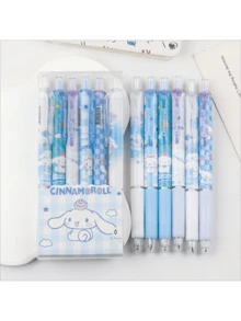 6支装三丽鸥0.55mm圆珠笔芯，Hello Kitty、Kuromi、Melody卡通图案，速干圆珠笔，学习文具，儿童礼物/圆珠笔，学习用品，动漫卡通文具