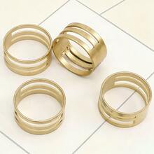 2 piezas/1 pieza Anillo abierto hecho a mano de 17 mm, Hallazgos de joyería DIY, Herramientas de artesanía de material de cobre, Accesorios de anillos de cuentas - Multicolor - Ver 10