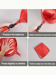 4 piezas (10 Pulgadas + 15 Pulgadas + 22 Pulgadas + 32 Pulgadas) Globos de Foil Burdeos - No se necesita helio, reutilizables, base resistente, superficie reflectante, adecuados para el Día de San Valentín, boda, cumpleaños, Día de la Madre, fiesta de jardín y decoración de diversos eventos. Decoración de fiesta de cumpleaños, globos de cumpleaños, decoración de eventos, estructura duradera, globos fáciles de instalar, decoración de fiestas, decoración navideña, planificación de celebraciones. - Multicolor - Ver 3