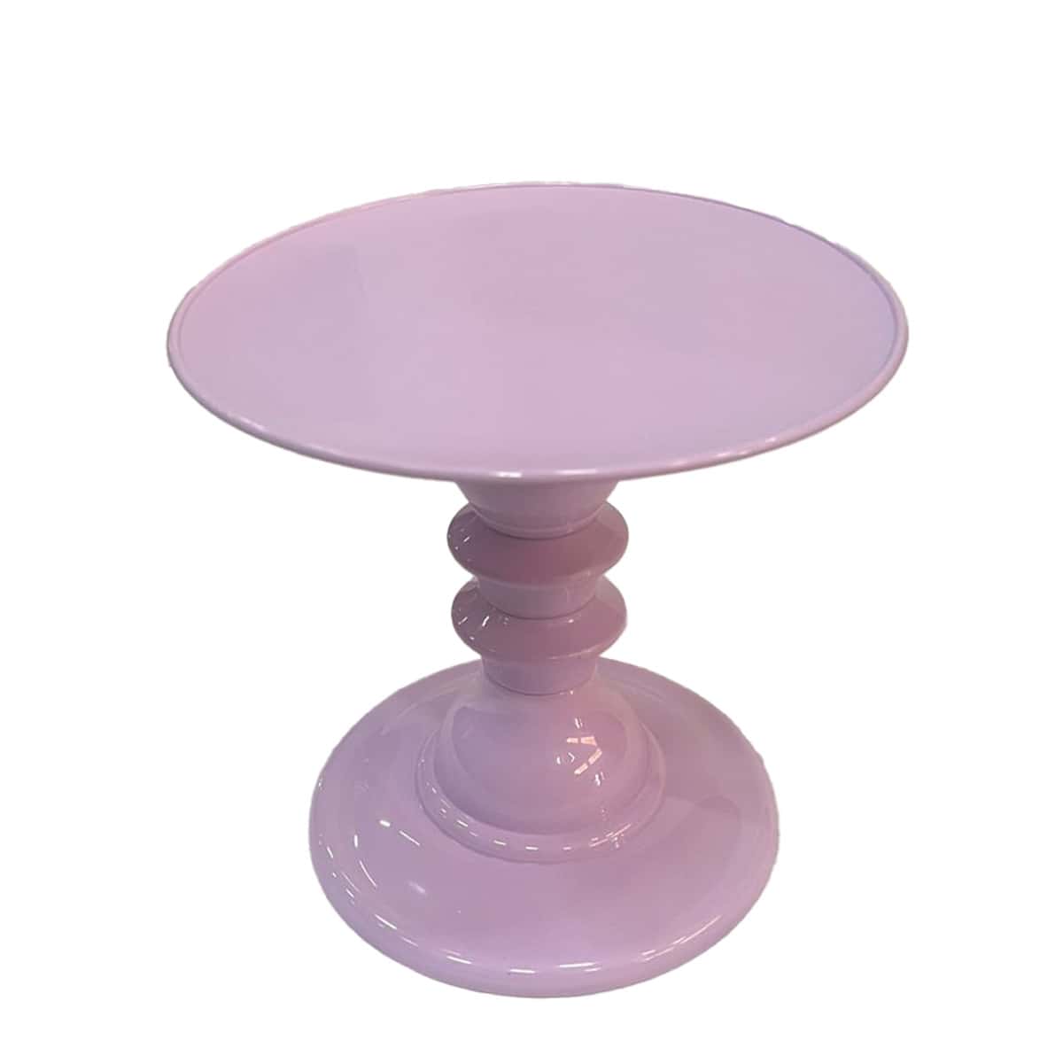 Mosaic Plate With Turned Base, 19.5 X 22 Cm, Decorative, ABS Plastic - Lilac Candy - View 1