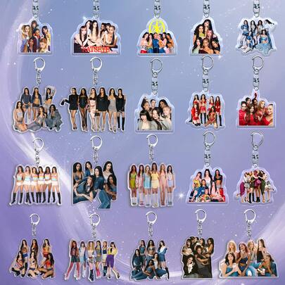 KATSEYE 钥匙扣，Sophia、Lara、Chanelle、Daniela、Yoonchae、Manon，Kpop 粉丝周边商品，新专辑及歌曲，偶像周边，朋友生日礼物，亚克力 2D 钥匙扣，演唱会应援灯周边，情人节礼物，小礼物，收藏品