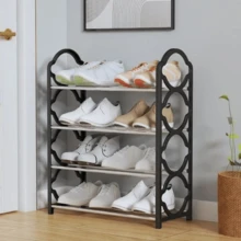 One Four-Tier Multi-Functional Shoe Rack/Storage Shelf For Entryways And Shoe Storage.Space-Saving Floor Design,Easy To Install, Durable And Rust-Proof. Suitable For Bedroom,Bathroom, Entryway, Hallway,Bedroom, Dormitory, And Living Room Shoe Storage - Multicolor - View 10