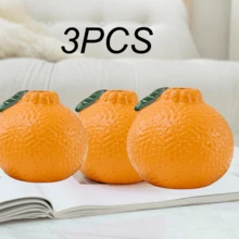 1/3pcs Orange Flower Vase Decor, Crafts Tabletop Decoration For Living Room - Multicolor - View 8