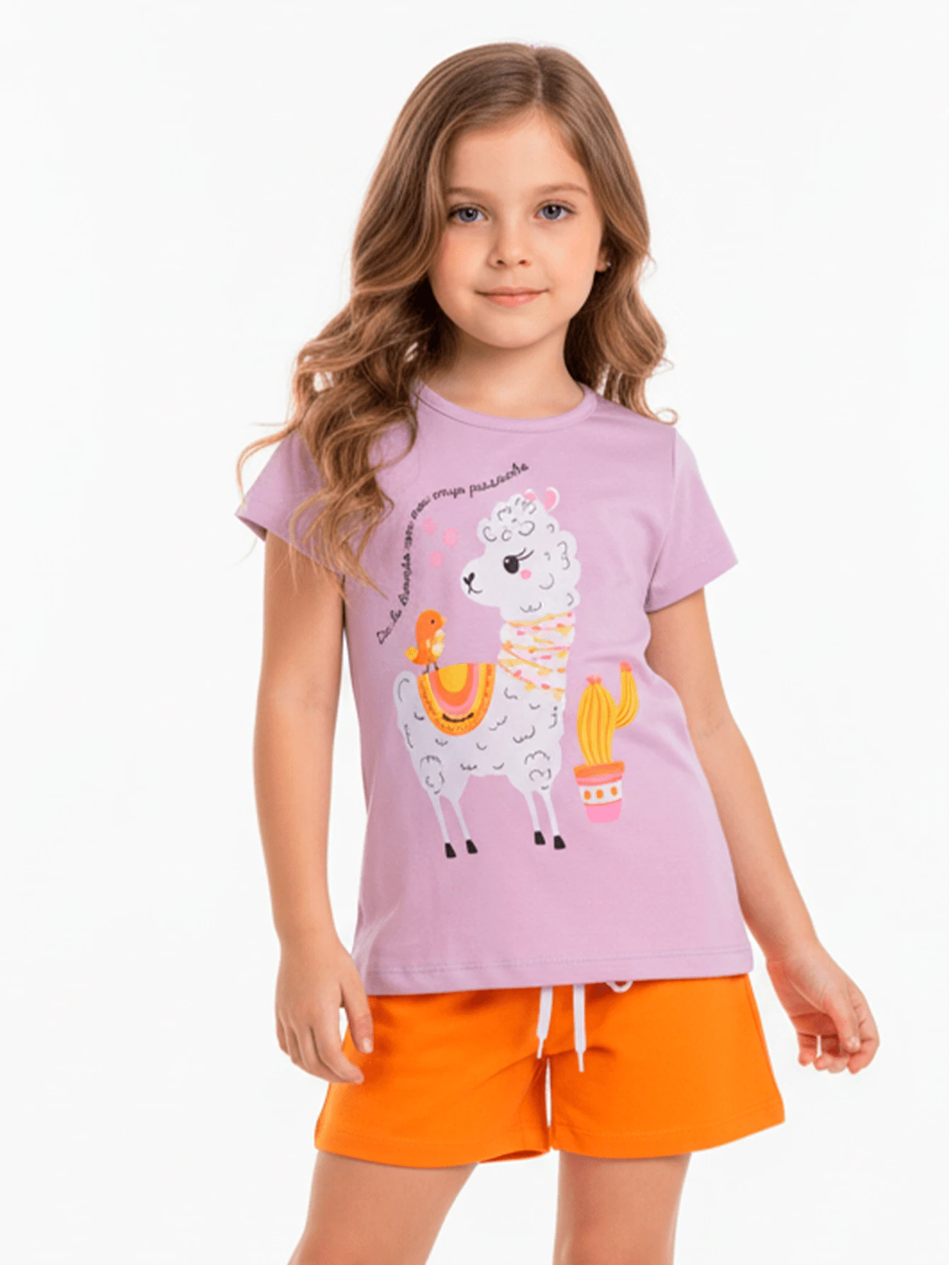 Choose Your Girls' Summer Short-Sleeve Outfit Set In Cotton, Sizes 2 To 10 L03 - C5216 - View 1