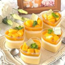 50/30/25/10pcs Heart-Shaped Transparent Cups With Hollow Heart Design - Reusable, Leak-Proof, Shatterproof Dessert Cups, Suitable For Weddings, Valentine's Day, Parties, Etc. - Elegant Tiered Serving Tray For Parfaits, Yogurt, Ice Cream, Fruits - Durable PS Material, Hand Wash Only, Ideal For Home, Travel And Outdoor Activities - Transparent - View 2