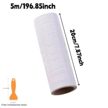 1片5米/196.85英寸自粘窗台贴纸，白色木纹设计，易于粘贴和移除，仿木窗台装饰条，有效遮盖难看区域，特别适用于飘窗和阳台。 - 彩色 - 查看 15