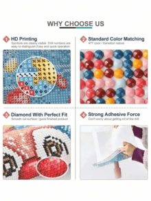 1 Set Of 5D Diamond Paintings: A Sparkling Night Sky. Includes Tools And Is Suitable For Beginners. A Diy Mosaic Art Craft For Home Walls And Rooms, Perfect As A Valentine'S Day, Thanksgiving, And Chinese New Year Gift. - Multicolor - View 8