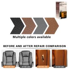 4x47.24英寸皮革修补胶带，升级版强力粘性自粘皮革补丁贴纸，带包装盒，适用于沙发、长凳、皮革套、座椅、椅子