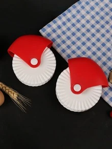 1pc Kitchen Pastry Cutter Wheel, Pizza Cutter Roller, Multi-Function Manual Pretzel Wheel Dough Cutter - Multicolor - View 6